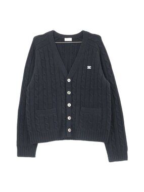 Celine Triomphe Embroidery Cashmere Knit Cardigan